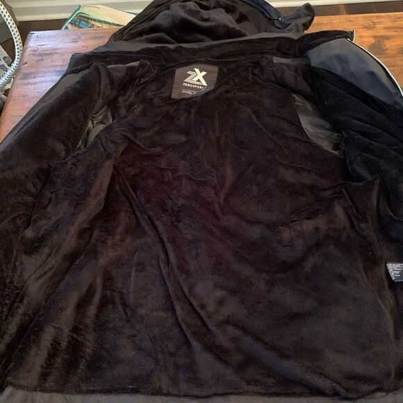 Zeroxsposur Mens All Weather Black Faux Fur Lined Hooded Jacket Sz XXL - Picture 4 of 8